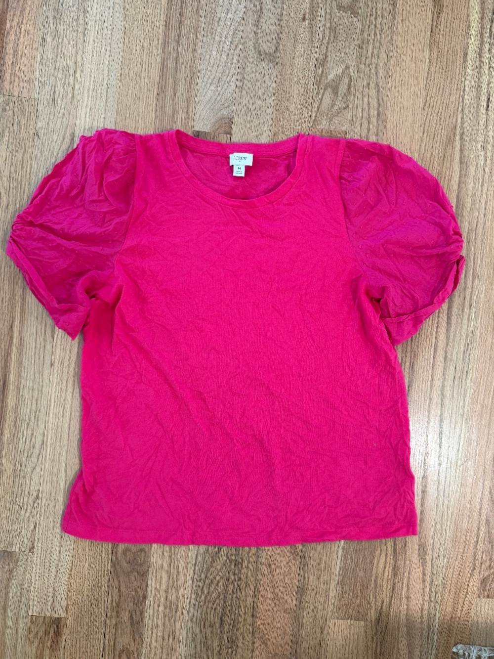 J Crew cotton puff sleeves tee